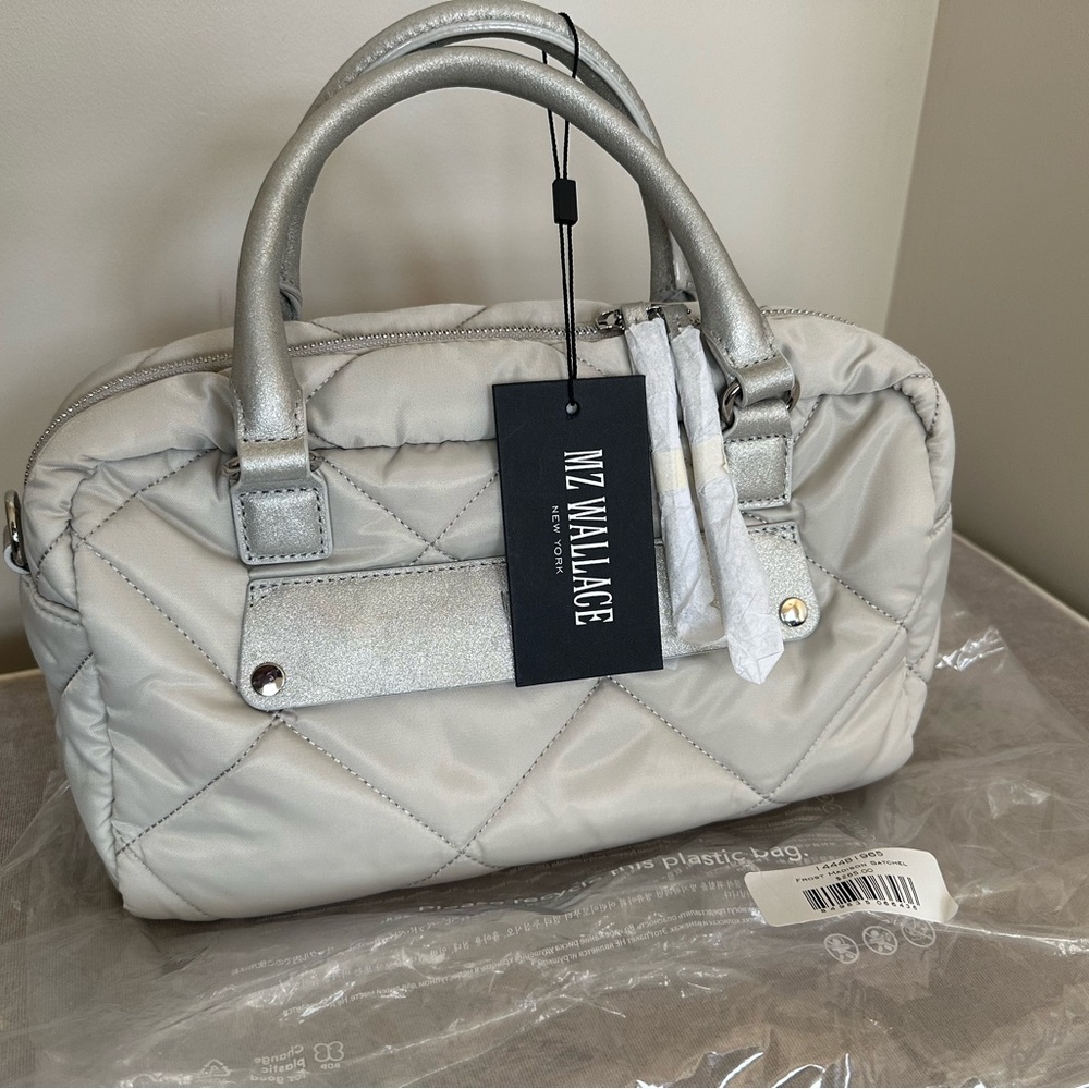 MZ Wallace Madison Satchel in Frost, NWT